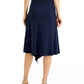 JM Collection Women's Asymmetrical Hem Knit A Line Skirt Black Size Small