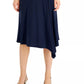 JM Collection Women's Asymmetrical Hem Knit A Line Skirt Black Size Small