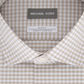 Michael Kors Men's Slim-Fit Non-Iron Airsoft Performance Stretch Check Dress Shirt Beige Size 15.5X34-35