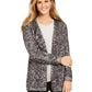 Style & Co Women's Marled Eyelash Knit Cardigan Navy Size Large
