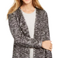 Style & Co Women's Marled Eyelash Knit Cardigan Navy Size Large