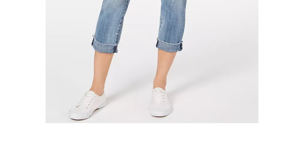 Kut From The Kloth Women's Amy Cuffed Cropped Jeans Blue Size 2