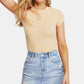 Free People Women's Striped Short Sleeve Crew Neck T-Shirt Pink  Size Large