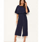 AX Paris Women's Tie Waist Culotte Jumpsuit Blue Size 13