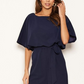 AX Paris Women's Tie Waist Culotte Jumpsuit Blue Size 13