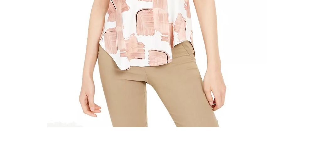 Alfani Women's Printed T-Shirt Red Size X-Large