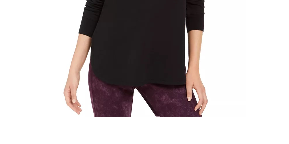 32 Degrees Women's Long Sleeve Top Black Size X-Small