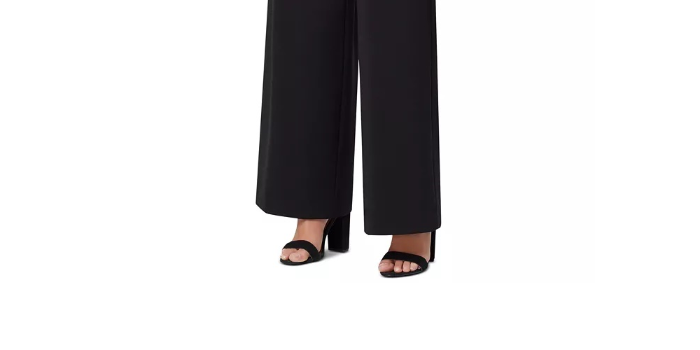 Rachel Roy Women's Crepe Wide Leg Dress Pants Black Size 0 Petite