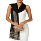 Vince Camuto Women's Embellished Evening Wrap Scarf Clutch Black One Size