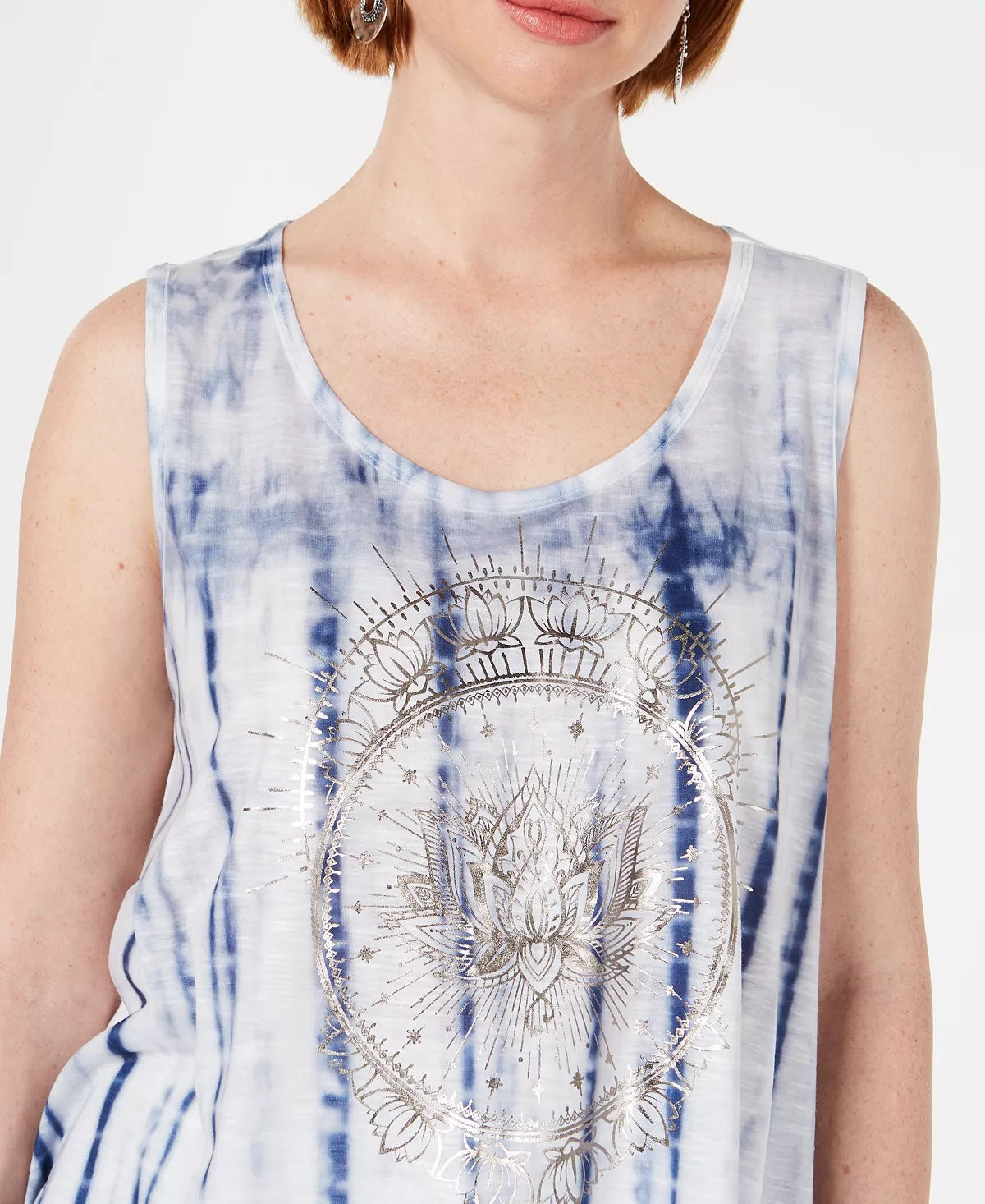 Style & Co Women's Petite Swing Tank Top Blue Size PP