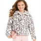 Epic Threads Big Girl's Snow Leopard Faux Fur Jacket White Size -L