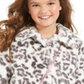 Epic Threads Big Girl's Snow Leopard Faux Fur Jacket White Size -L