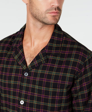 Club Room Men's Plaid Flannel Pajamas Black Size Medium