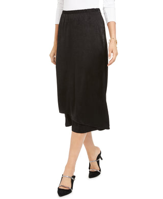 Alfani Women's Faux-Wrap Skirt Black Size 4