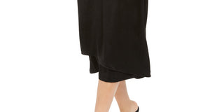 Alfani Women's Faux-Wrap Skirt Black Size 4