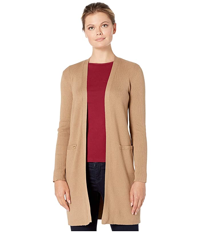 Ralph Lauren Women's Ribbed Long Cardigan Sweater Beige Size X-Large