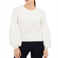 INC International Concepts Women's Solid Pointelle Ottoman Sweater White Size -XL