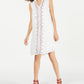 Style & Co Women's Embroidered Dress White Size PP