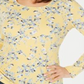 Karen Scott Women's Printed Long Sleeve Top Yellow Size S