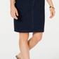 Charter Club Women's Denim Tummy Control Skirt Blue Size 14