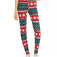Planet Gold Women's Printed Holiday Leggings Red Size Medium