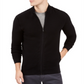Alfani Men's Sweater Jet Textured Zip Front Cardigan Black Size XX-Large