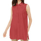 Alfani Women's Button-Down Sleeveless Button-Down Top Red Size Large