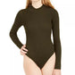Say What? Junior's Lace Up Back Sweater Bodysuit Brown Size Small