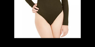 Say What? Junior's Lace Up Back Sweater Bodysuit Brown Size Small