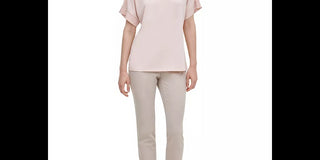 Calvin Klein Women's Short Sleeve Top White Size Medium