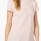 Maison Jules Women's High Low T-Shirt Pink Size Small