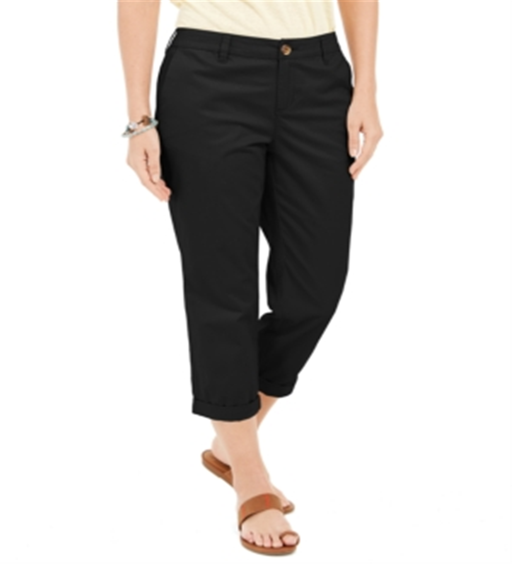 Style & Co Women's Chino Capri Pants Black Size 4