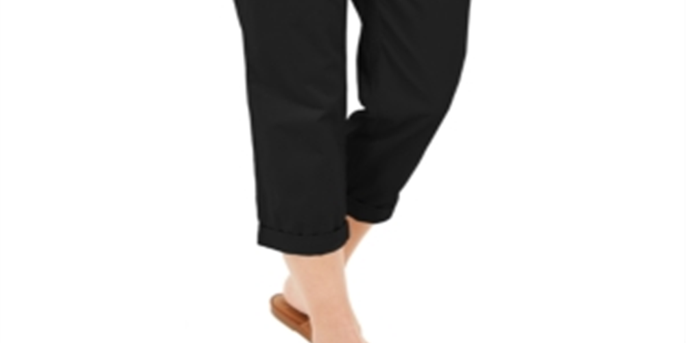 Style & Co Women's Chino Capri Pants Black Size 4