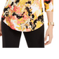JM Collection Women's Printed 3/4 Sleeve Scoop Neck Top Yellow Size -XL