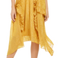 INC International Concepts Women's Petite Burnout-Print Midi Dress Yellow Size Small