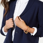 Charter Club Women's Blazer Sweater Blue Size XS