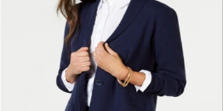 Charter Club Women's Blazer Sweater Blue Size XS