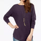 INC International Concepts Women's Shirttail Sweater PurpleSize XX-Large