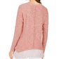Style & Co Women's Layered Look Tunic Pink Size -L