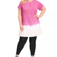 Ideology Plus Size Blurred Tie-Dyed T-Shirt Dress Pink Size 1X