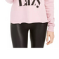 Rebellious One Junior's Love To Be Lazy Hoodie Pink Size X-Large