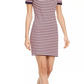 Maison Jules Women's Striped Polo Dress Pink/Blue Size Large