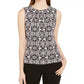 Calvin Klein Women's Printed Sleeveless Top Black Size PXS