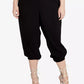 Rachel Roy Women's Trendy Plus Cropped Jogger Pants Black Size 0X