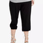 Rachel Roy Women's Trendy Plus Cropped Jogger Pants Black Size 0X