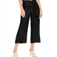 INC International Conceptsc Women's Solid Tie Front Culottes Black Size Petite Medium
