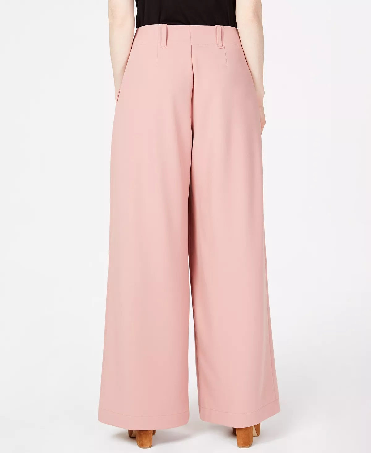 Bar III Women's Pleated Wide Leg Pants Red Size 4