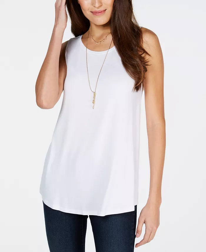 Style & Co Women's Swing Fit Tank Top Blue Size Large