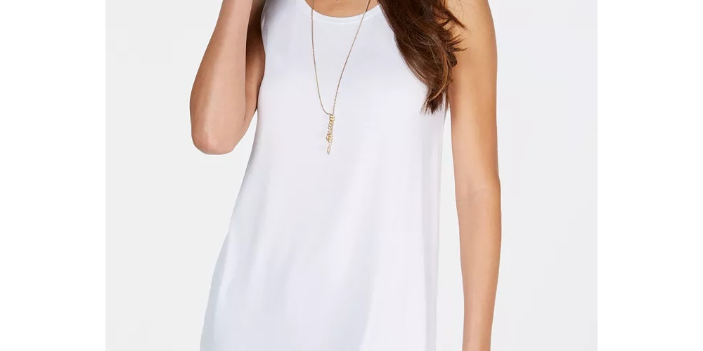 Style & Co Women's Swing Fit Tank Top Blue Size Large