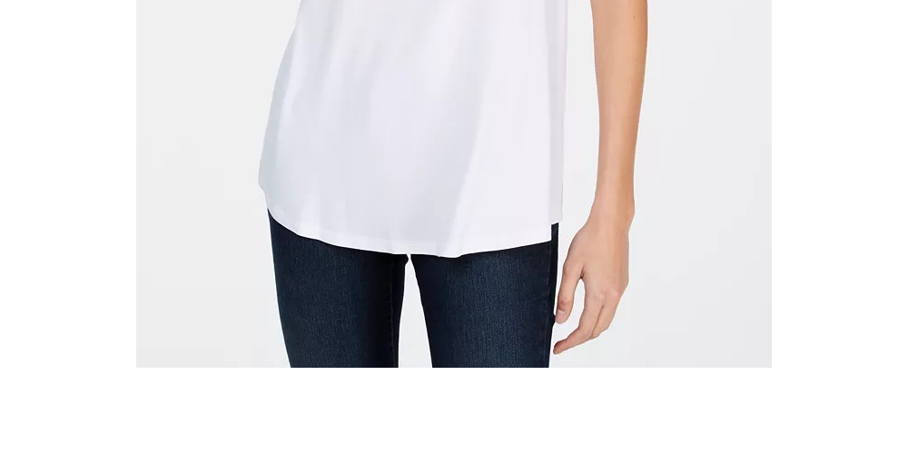 Style & Co Women's Swing Fit Tank Top Blue Size Large